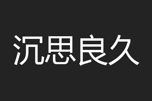 沉思良久