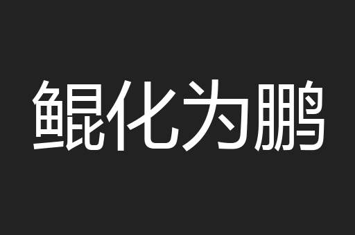 鲲化为鹏