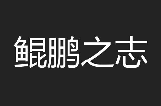 鲲鹏之志