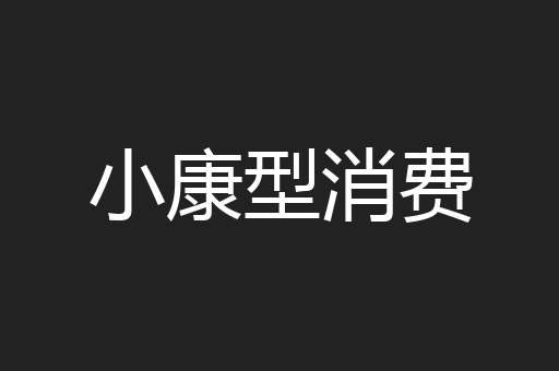 小康型消费