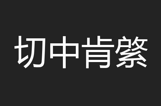 切中肯綮