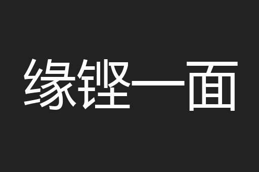 缘铿一面