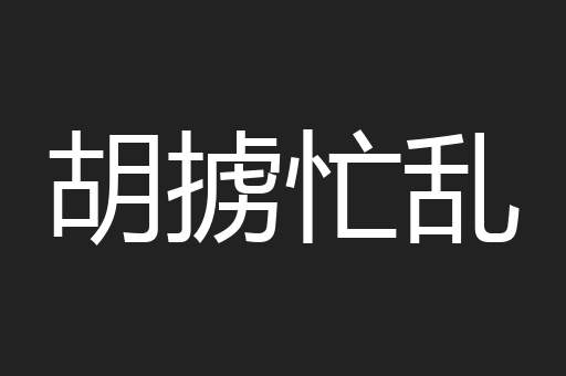 胡掳忙乱