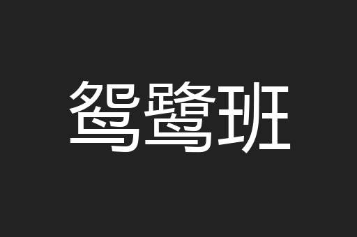 鸳鹭班