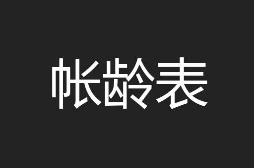 帐龄表