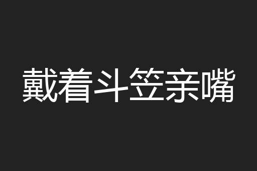 戴着斗笠亲嘴