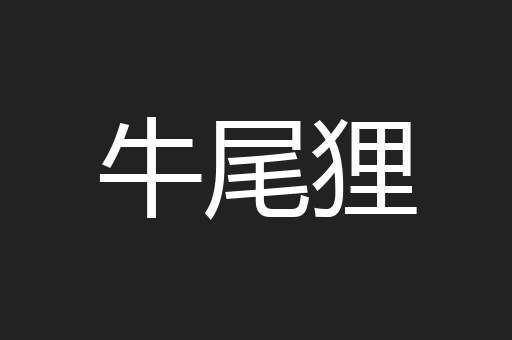 牛尾狸