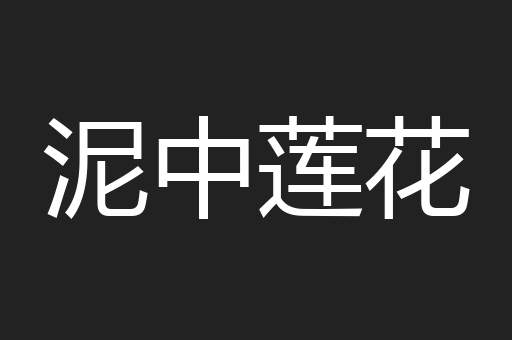 泥中莲花