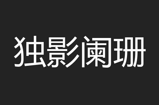 独影阑珊