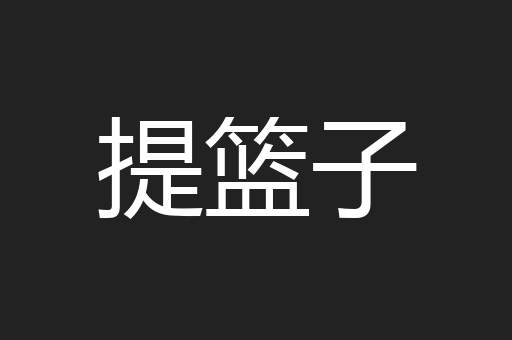 提篮子
