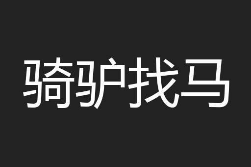 骑驴找马