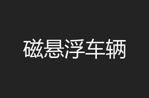 磁悬浮车辆