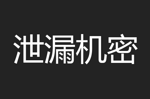 泄漏机密