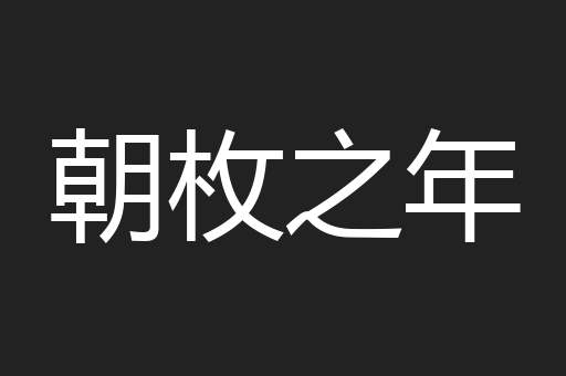 朝枚之年