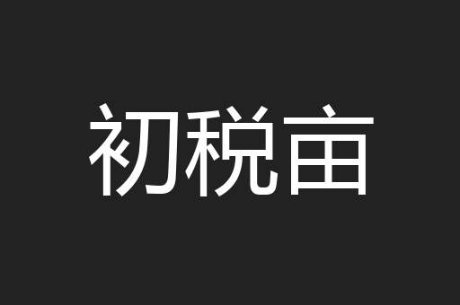 初税亩