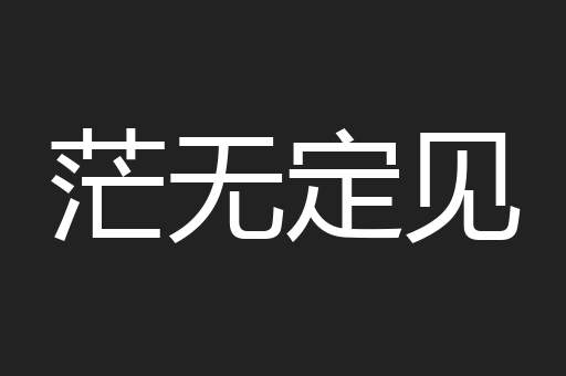 茫无定见
