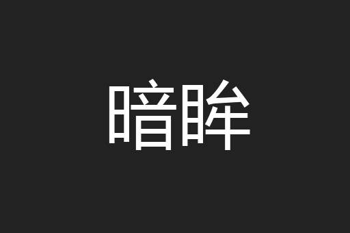 暗眸