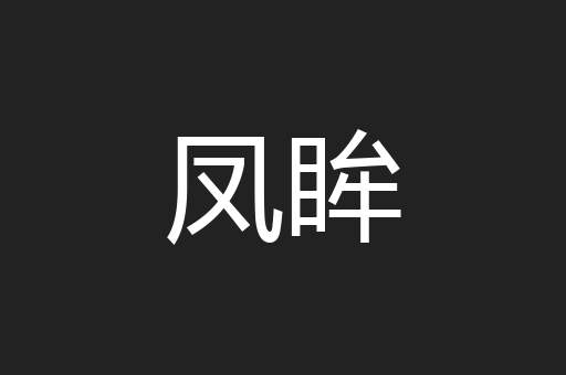 凤眸