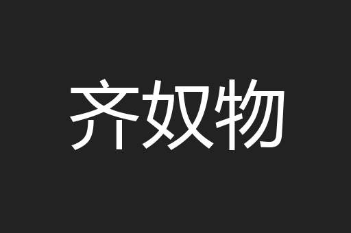 齐奴物