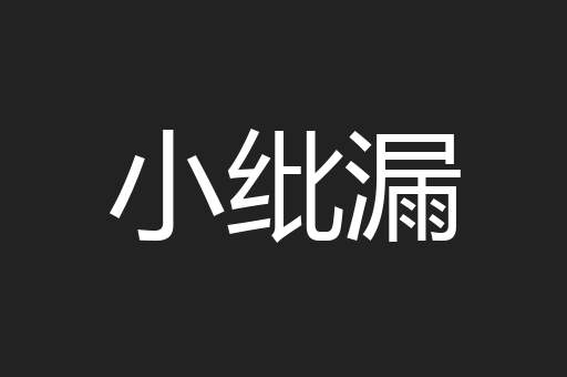 小纰漏