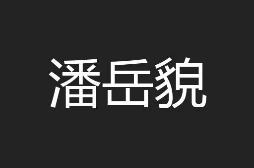 潘岳貌