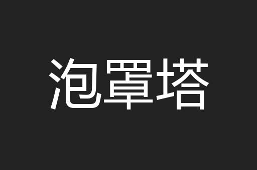 泡罩塔