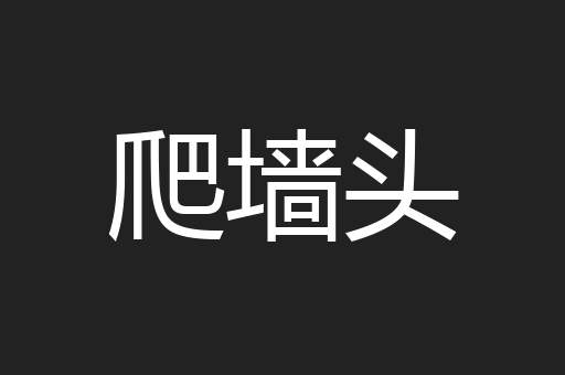 爬墙头