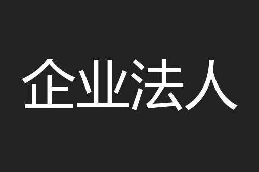 企业法人