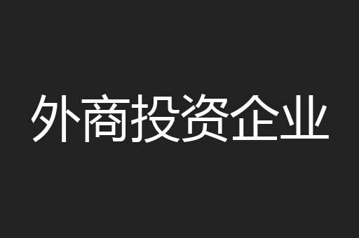 外商投资企业