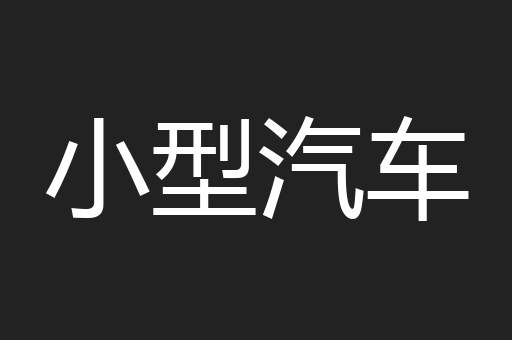 小型汽车