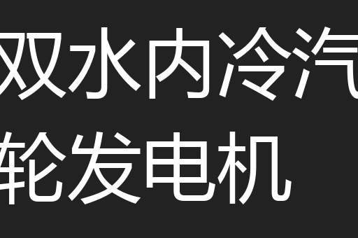 双水内冷汽轮发电机