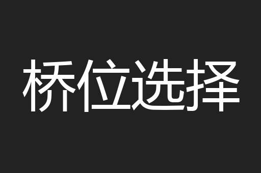 桥位选择