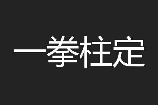 一拳柱定