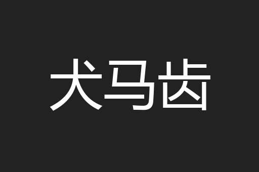 犬马齿