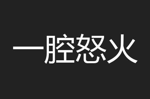 一腔怒火