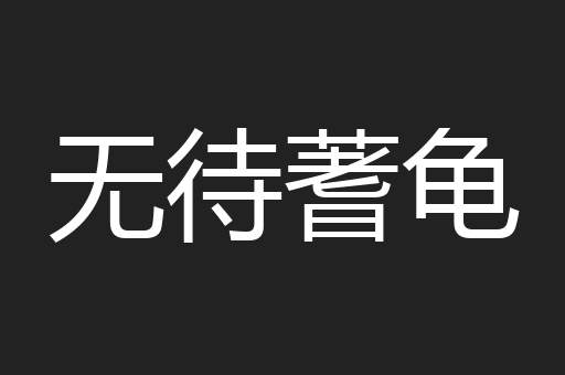无待蓍龟