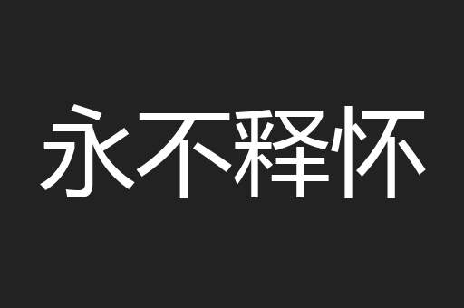 永不释怀 永不释怀