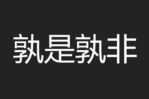 孰是孰非