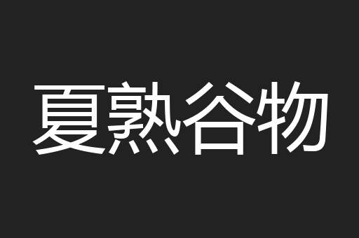 夏熟谷物