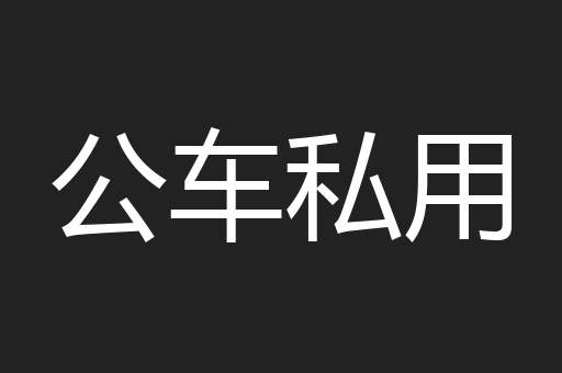 公车私用