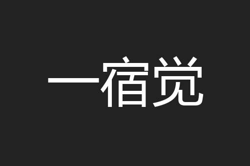 一宿觉
