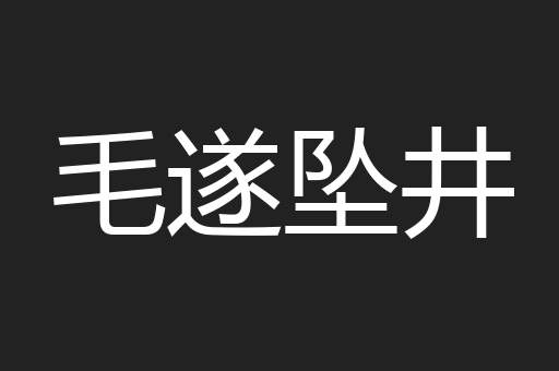毛遂坠井
