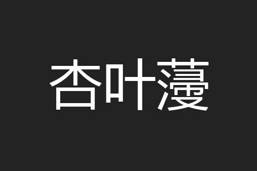 杏叶薓