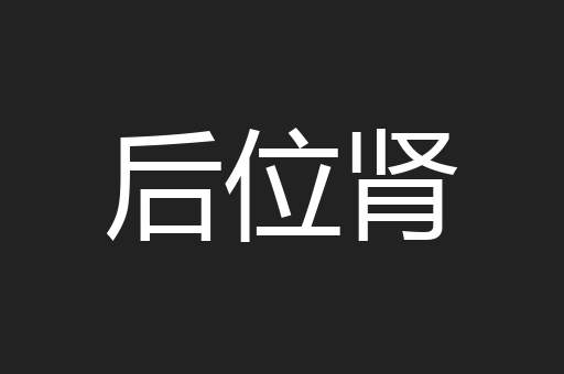 后位肾