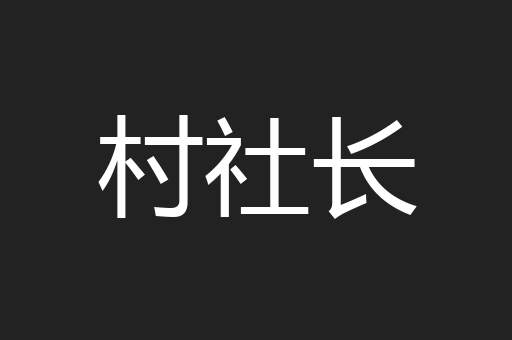 村社长