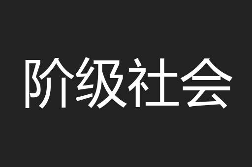 阶级社会