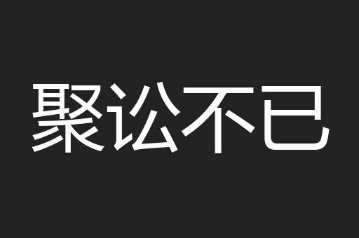 聚讼不已