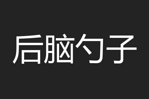 后脑勺子