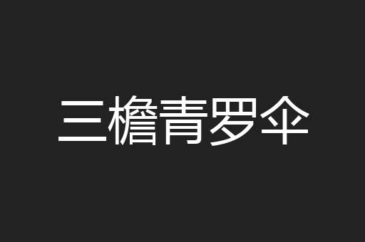 三檐青罗伞