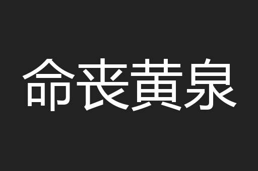 命丧黄泉